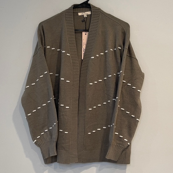 Les Serein Sweaters - NWT Les Serein (Stitch Fix) Olive Cardigan Sweater Size Large